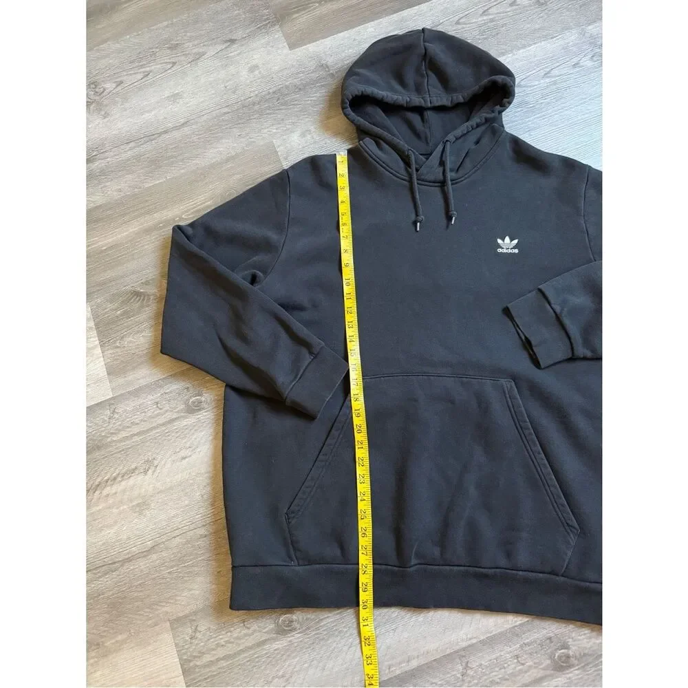 Adidas Essentials Black Trefoil Pullover Hoodie 2XL Athleisure Gym Workout